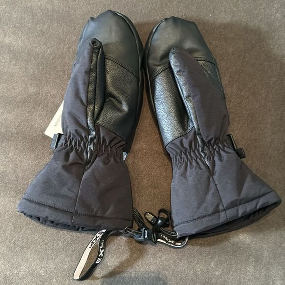 Fan-Tex Men’s Black 3M Thinsulate Ski Snowboarding Mittens Wrist Leash Size M - Picture 5 of 8